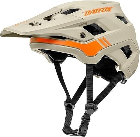 BATFOX MTB Helmet Bike Helmets for Men & Women | Enhanced Impact Protection, Comfortable & Adjustable Fit(khaki,M)