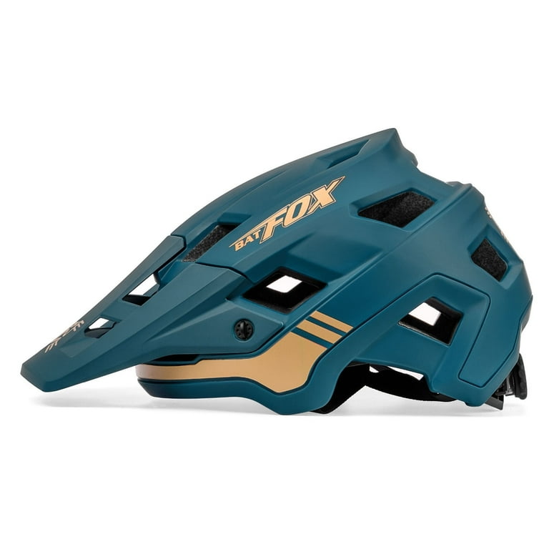 BATFOX Mountain Bike Helmet for Adults Men Women MTB Cycling Helmet with Removable Visor 22.4 23.6in Dark Cyan L Walmart