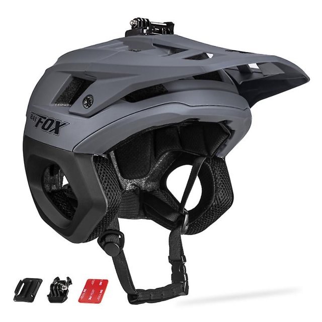 BATFOX Mountain Bike Helmet Cycling MTB Helmet with GoPro Mount and Ear