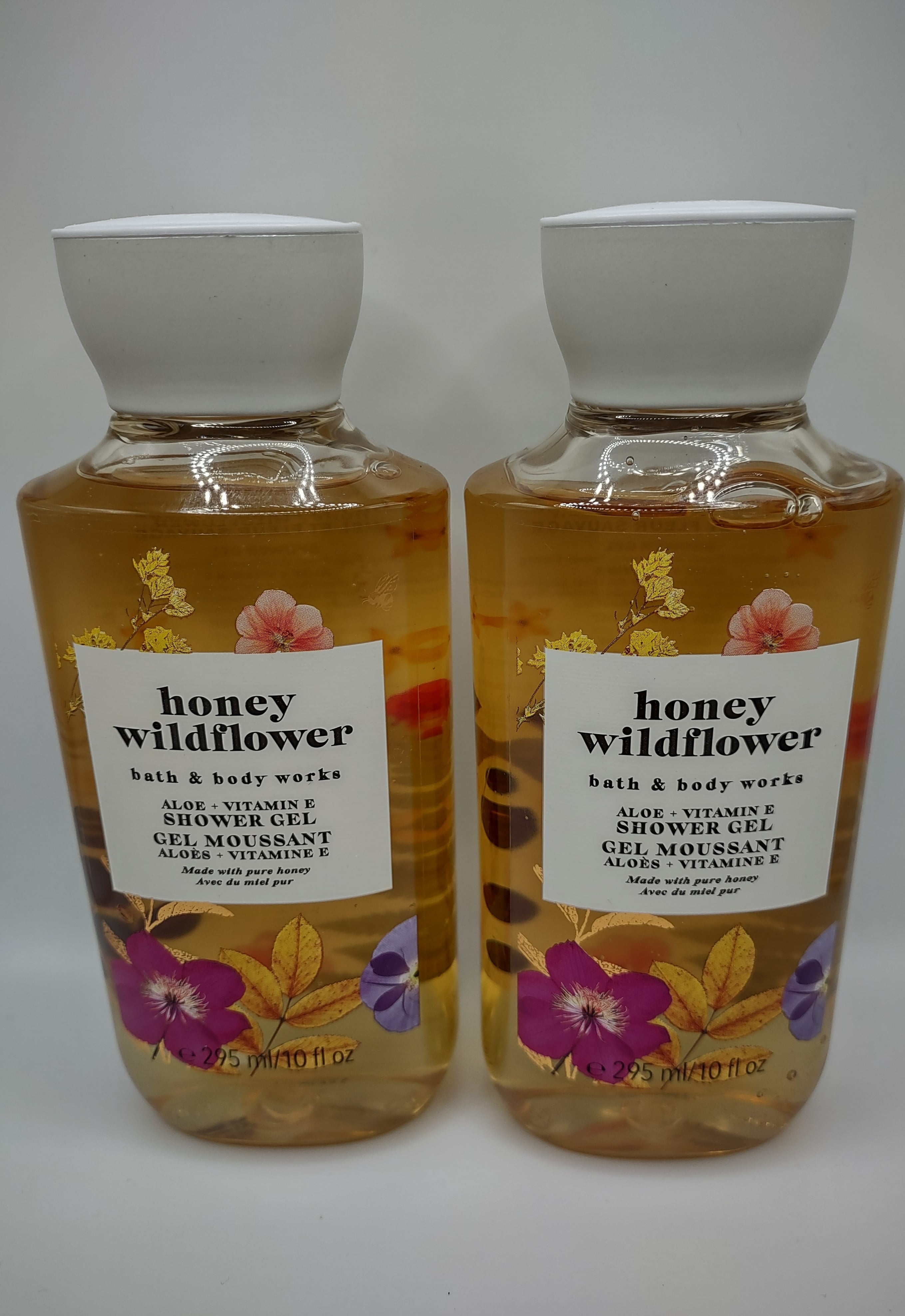 Bath & Body Works Honey Wildflower Nourishing Shower Gels, Pack of 2, 10 fl oz