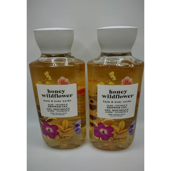 Bath & Body Works Honey Wildflower Nourishing Shower Gels, Pack of 2, 10 fl oz