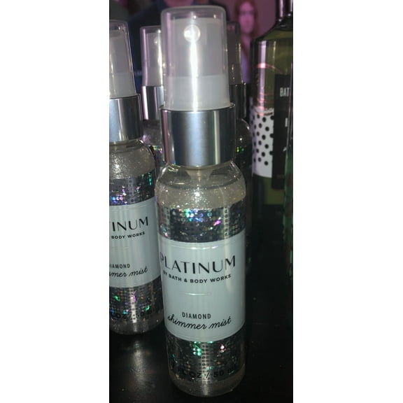 BATH & BODY WORKS PLATINUM DIAMOND SHIMMER MIST SPRAY 4.9 OZ GLITTER