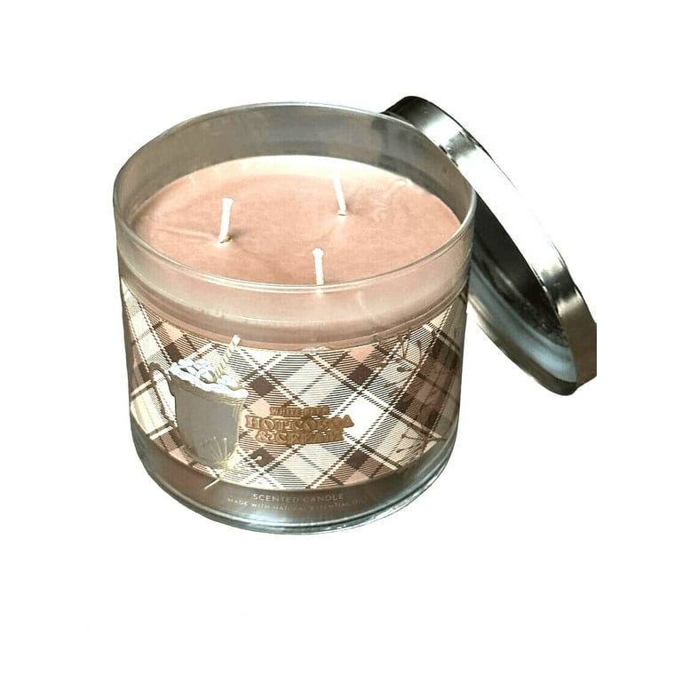 BATH BODY WORKS WHITE BARN 3-WICK SCENTED CANDLE HOT COCOA