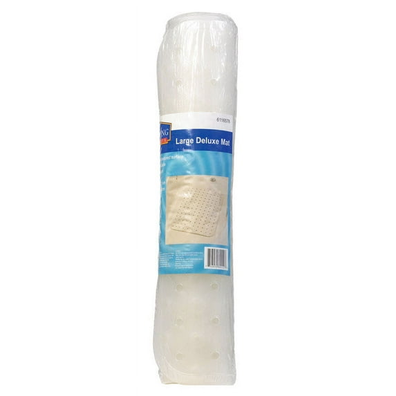 Living Accents 31.5x15" Rectangle Vinyl Bath Mat Latex Free in Clear