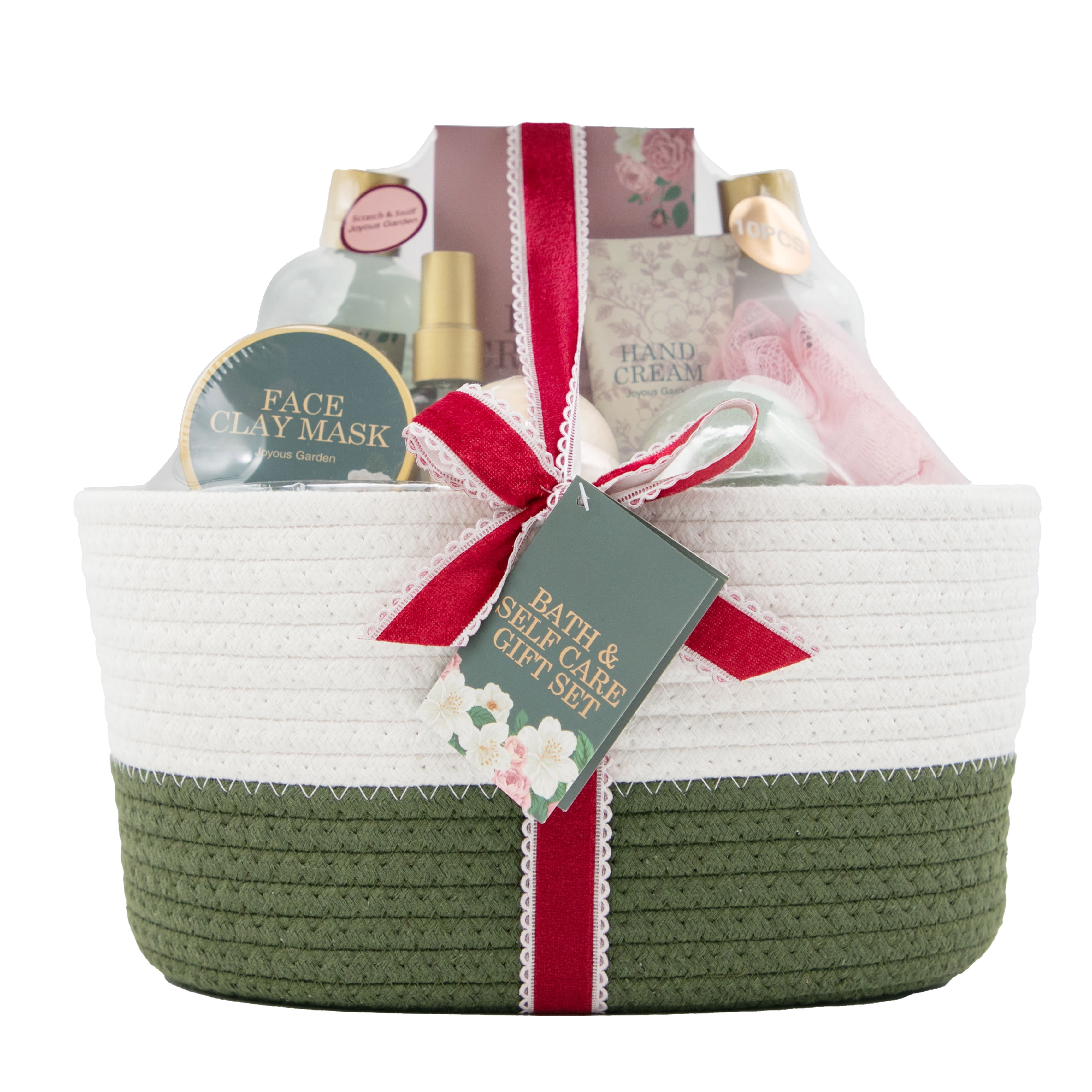 Bath and Self Care Gift Set, Joyous Garden Scent, 10 Pieces
