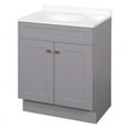 thumbnail image 1 of Zenith Home Bathroom Vanity, Single Sink, 2 Door, 30" Wide, Laminated Engineered Wood, Gray 1360 oz, 1 of 3