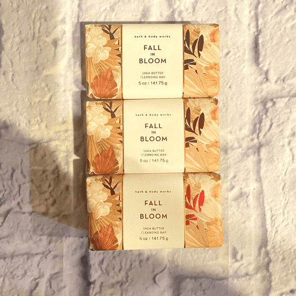 Bath & Body Works Fall in Bloom Shea Butter Cleansing Bar Soap 5oz -3 Pack