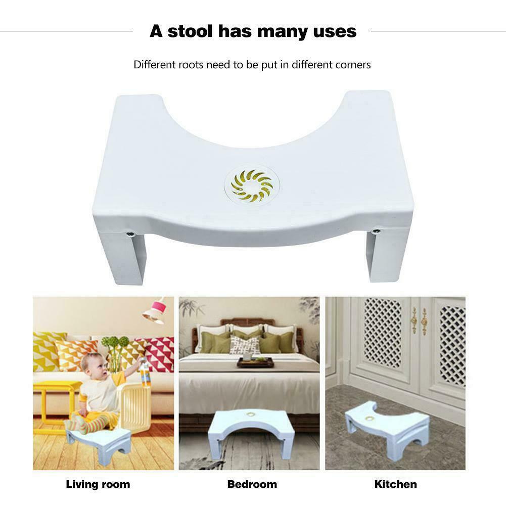 BATHROOM TOILET SQUATTY STEP STOOL POTTY SQUAT AID FOR CONSTIPATION PILE RELIEF