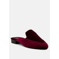 thumbnail image 1 of BATISTE Burgundy Velvet Handcrafted Mules, 1 of 7