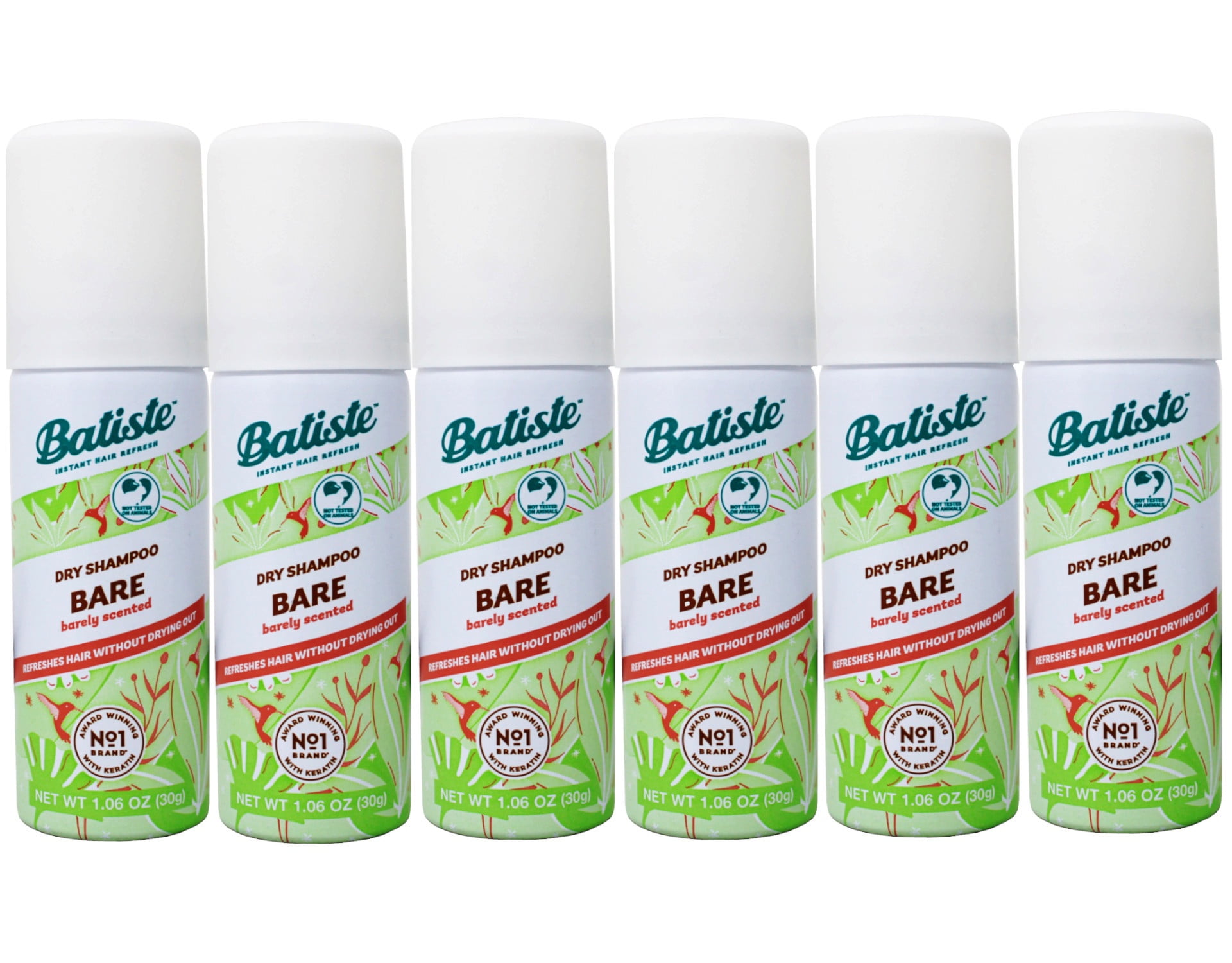 BATISTE Dry Shampoo, Bare Fragrance, 1.06 OZ.- Packaging May Vary 1 ea(6pack)