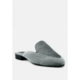 thumbnail image 1 of BATISTE Grey Velvet Handcrafted Mules, 1 of 7
