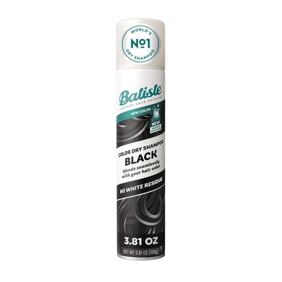 Batiste Color Dry Shampoo for Black Hair, Absorbs Oil & Grease, 3.81 oz