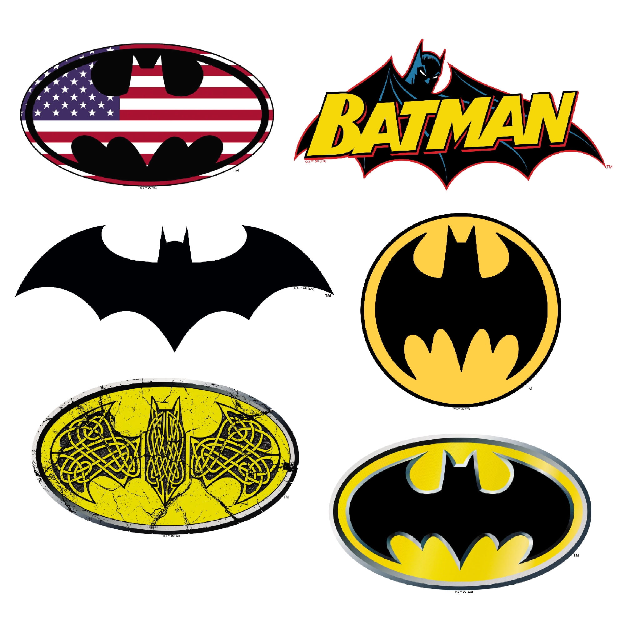 BATMAN SHIELD PACK- LOGO Die Cut Vinyl Sticker Variety Pack - Laptop, Water  Bottle, Scrapbooking, Tablet, Skateboard, Indoor/Outdoor - Set 