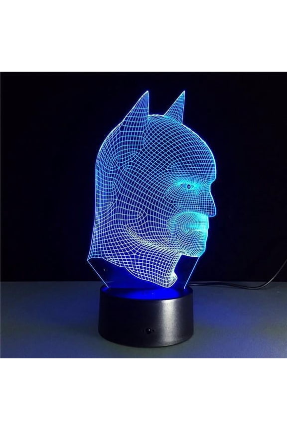 BATMAN USB 3D Touch Control Desk Lamps 7 Color Changing Table Lighting for Kids Girl Boy Holiday Halloween Birthday Christmas Gifts