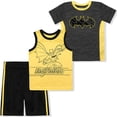thumbnail image 1 of BATMAN Warner Bros Boy's 3 Pack Short Sleeve Shirt, Undershirt and Shorts Set, Dark Gray, Size 2T, 1 of 7