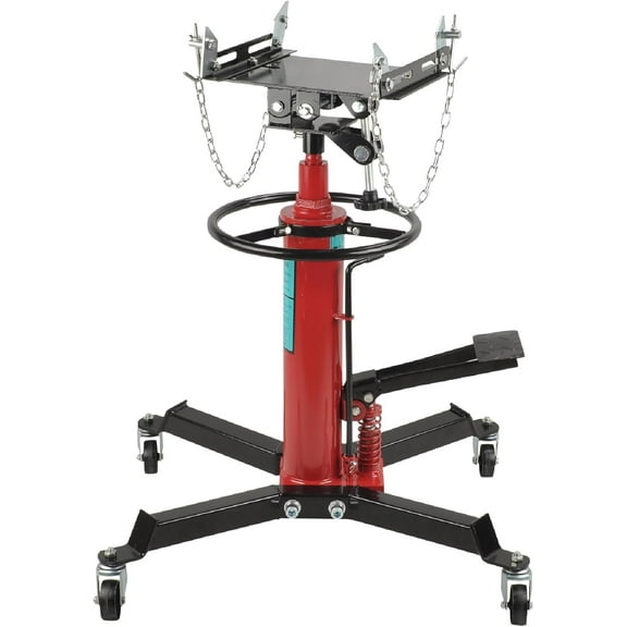 1660 lbs Capacity Hydraulic Transmission Jack 34" - 70" Adjustable Height Telescopic Transmission Jack 2-Stage w/ Pedal 360° Swivel Wheel Lift Hoist for Car Lift Garage