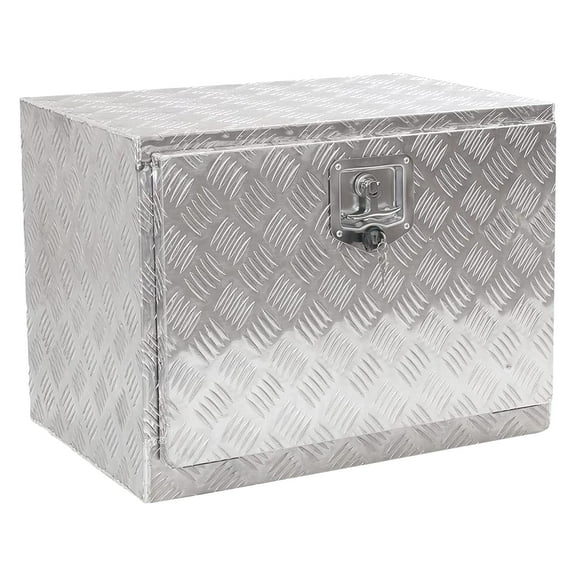 BATONECO 24 Inch Aluminum Truck Bed Tool Box Underbody Tool Storage Box w/ T-Handle 24 x 17 x 18 Silver