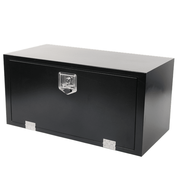 BATONECO 36 Inch Steel Tool Box w/ T-Handle Latch Underbody Storage Truck Bed Toolbox for Trailer Pickup RV 36 x 18 x 18 Inch, Black