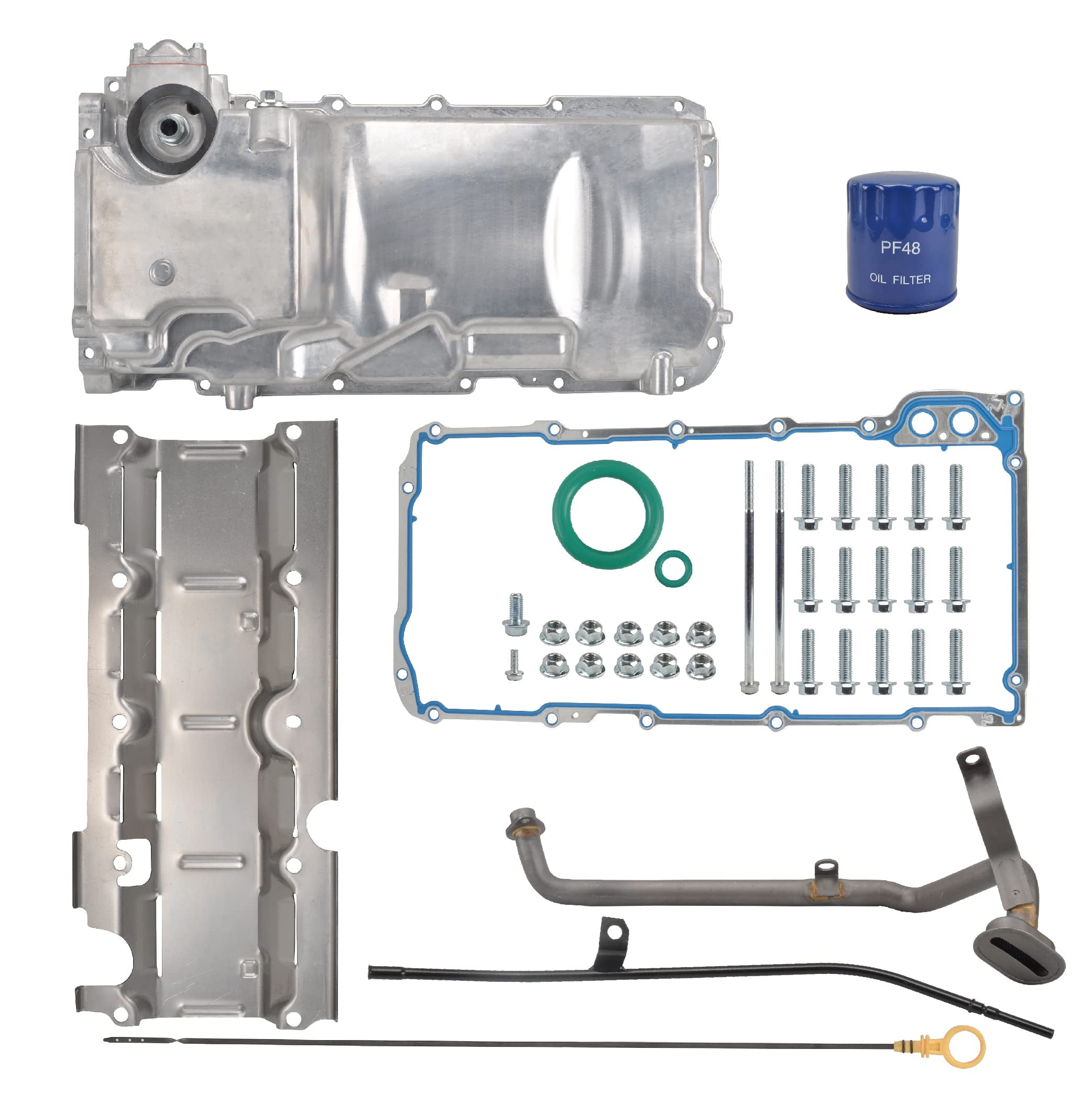 BATONECO Muscle Car Engine Oil Pan Kit w/Oil Filter for LS1 / LS3 / LSA