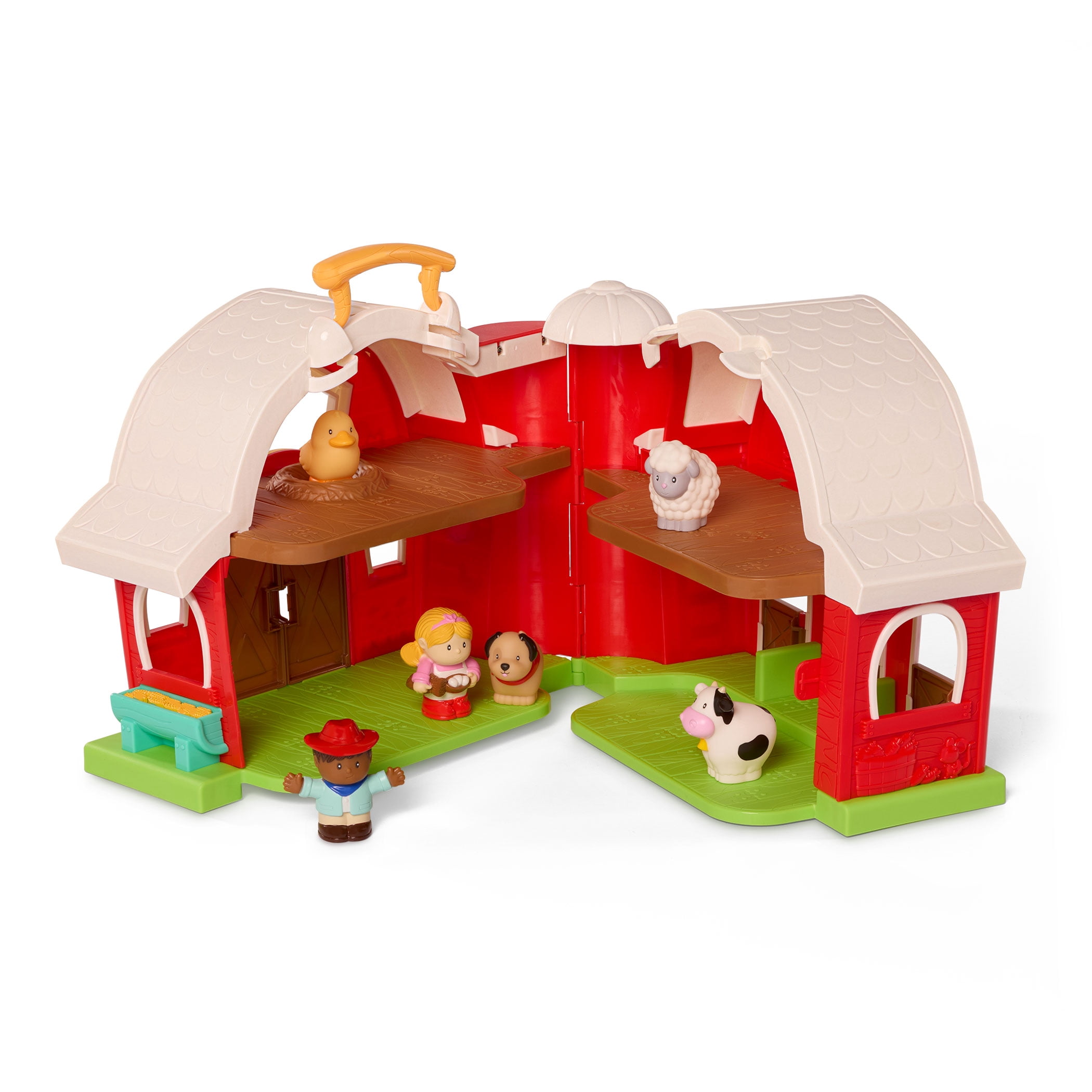 Battat, My First Barn Rustic Red Foldable Farm Playset, for 18