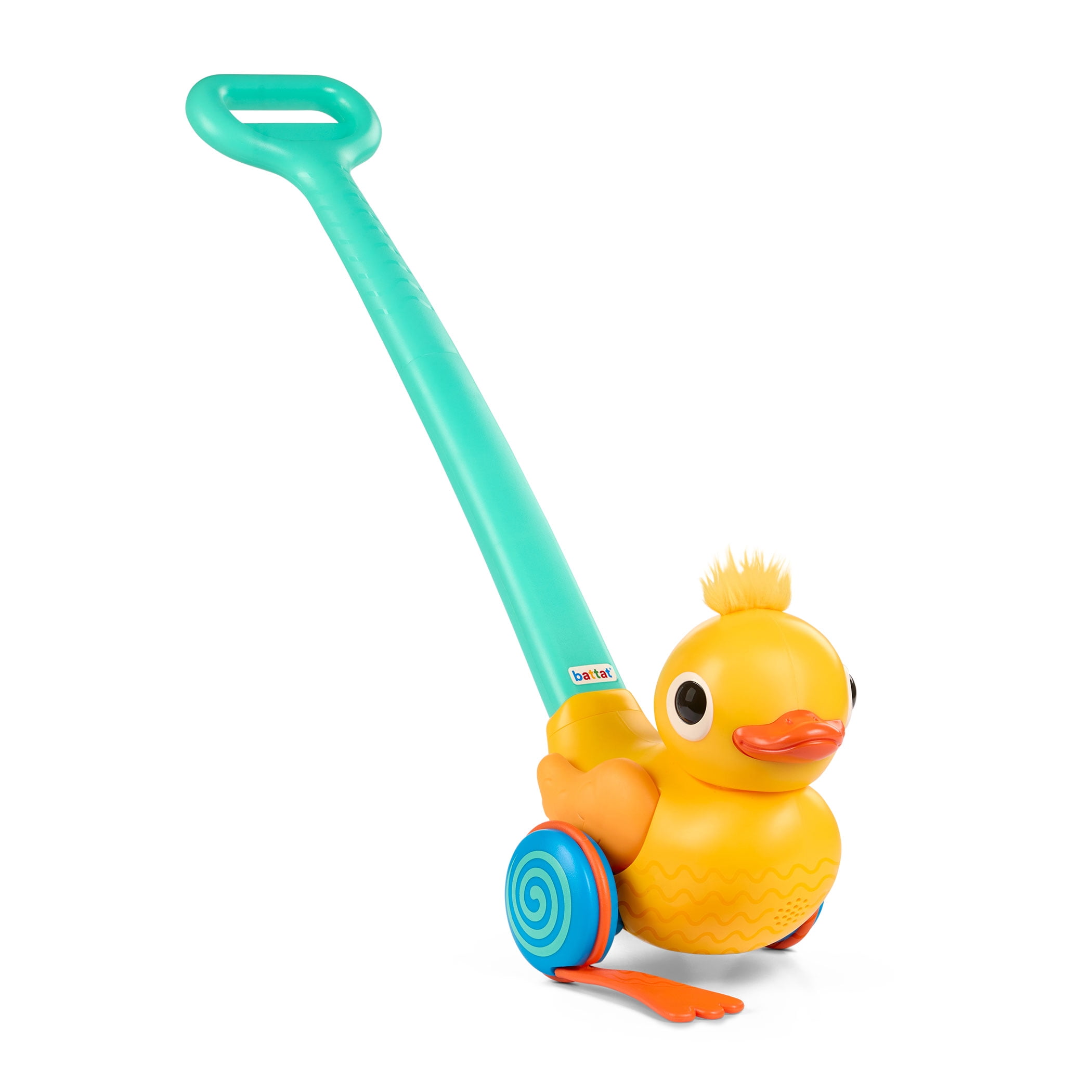 Battat Wacky Waddle Duck Push Toy with Sounds, Toddler and Preschool Toys, 12 Months +