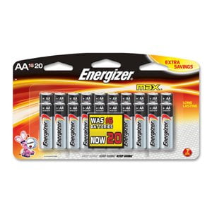 BATTERY, ENERGIZER MAX, AA 16 PK.