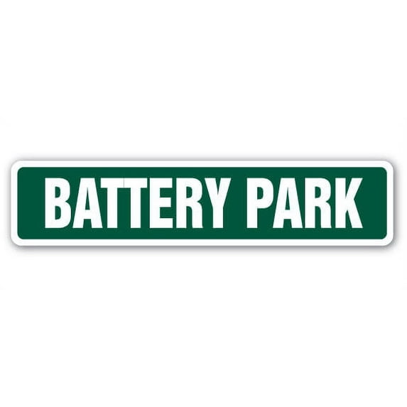 BATTERY PARK Street Sign manhattan new york statue of | Indoor/Outdoor | 36" Wide