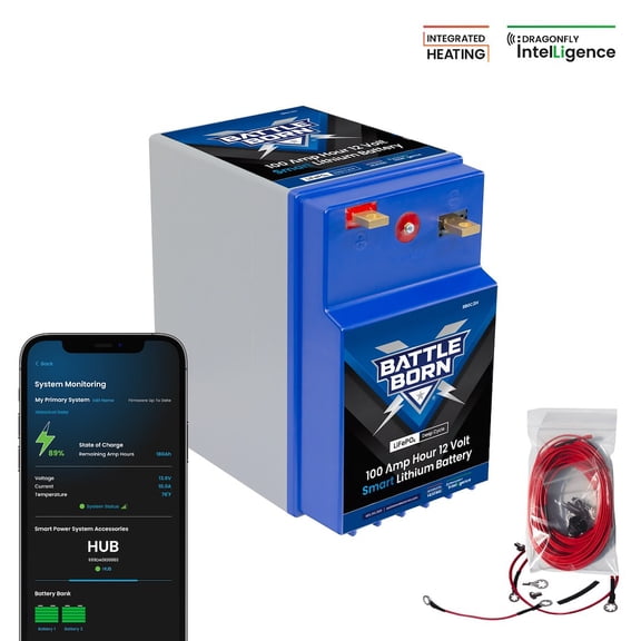 Battle Born BBGC2IH 100Ah 12V GC2 Smart Heated LiFePO4 Battery with Bluetooth