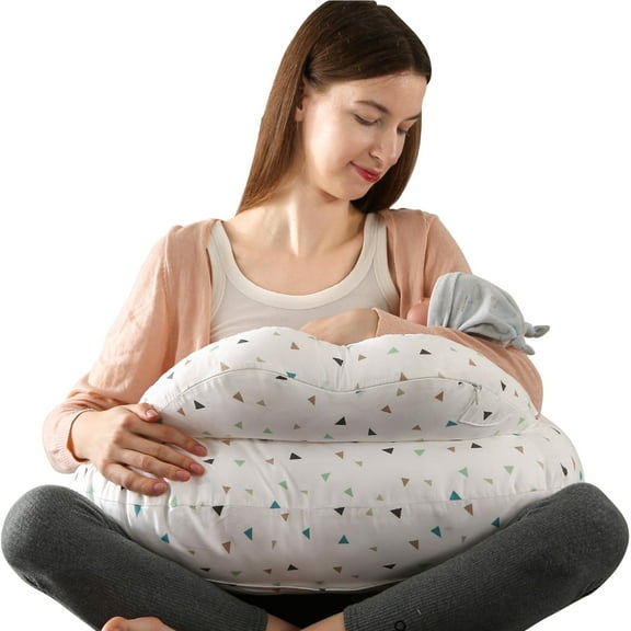 BATTOP Nursing Pillow for Breastfeeding,Plus Size Breastfeeding Pillows for More Support,With Adjustable Waist Strap and Removable Cover