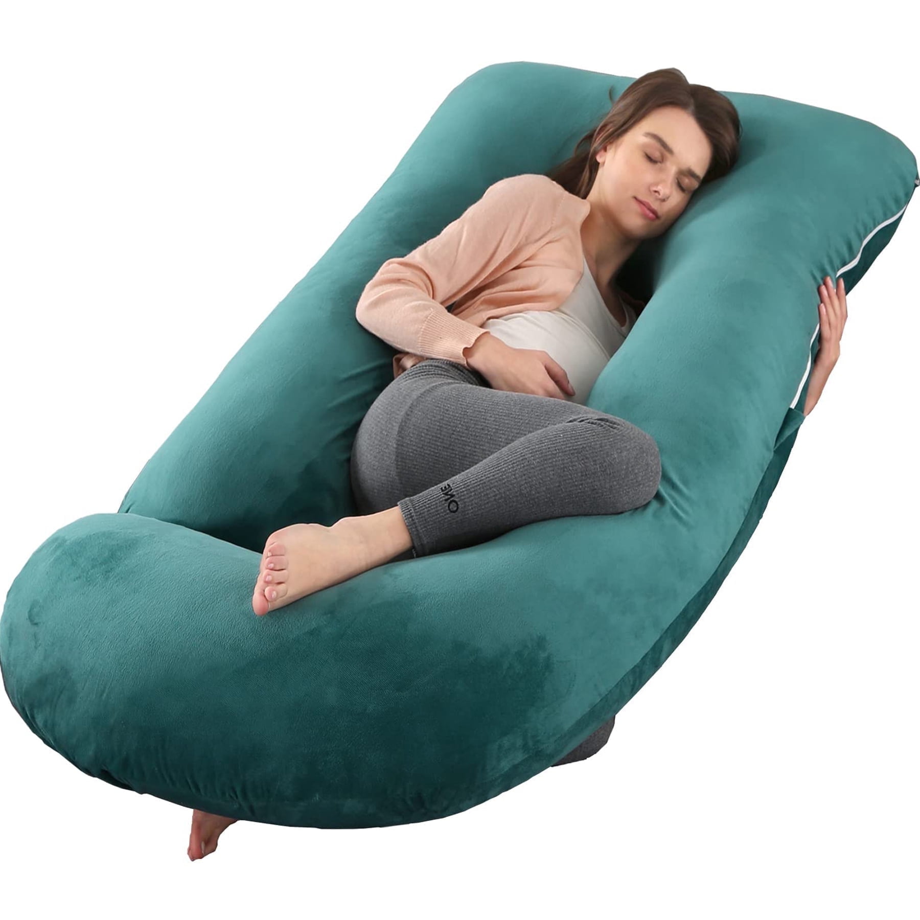 BATTOP Pregnancy Pillow,Body Pillow for Adult Sleeping,57 Inch Maternity Pillow with Removable Cover,Support for Head,Back,Legs,Belly,Hips,Must Have for Pregnant Women