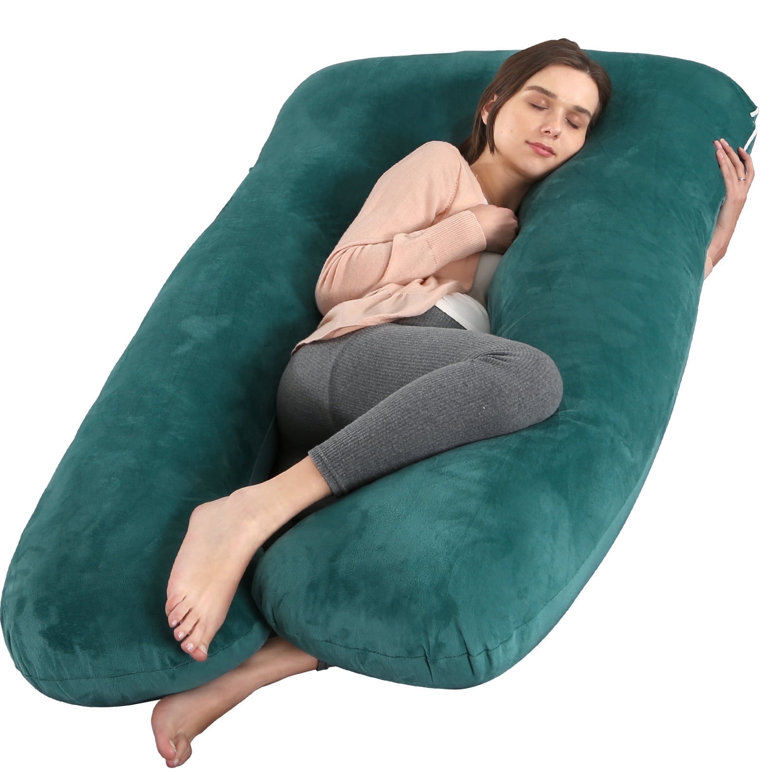 BATTOP Pregnancy Pillow,U-Shape Full Body Pillow for Adult Sleeping,Maternity Pillow with Removable Cover,Support for Head,Back,Hips,Legs,Belly