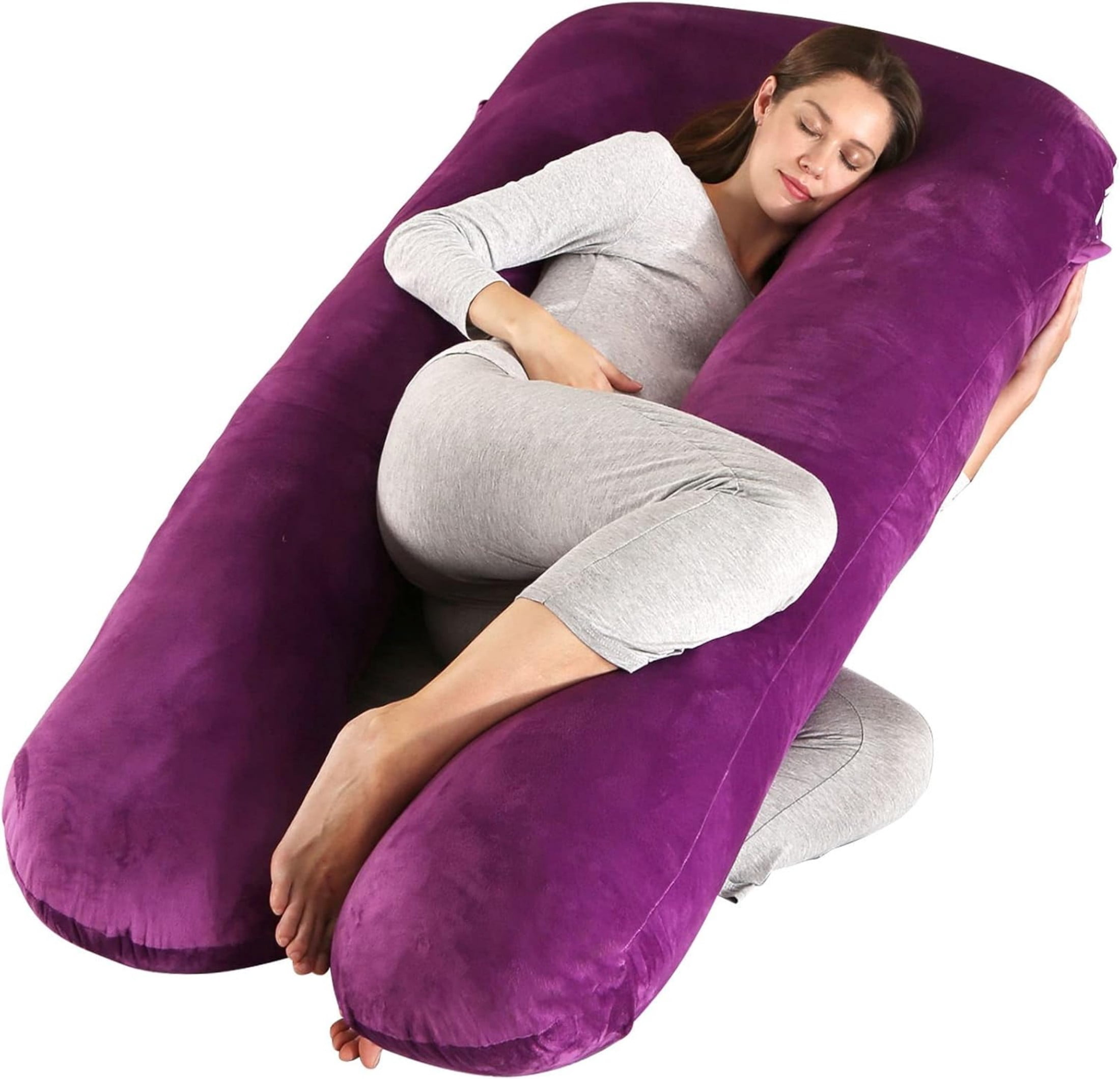BATTOP Pregnancy Pillow,U-Shape Full Body Pregnancy Pillows for Sleeping with Removable Cover,Must Have Maternity Pillow,Support for Head,Back,Hips,Legs,Belly