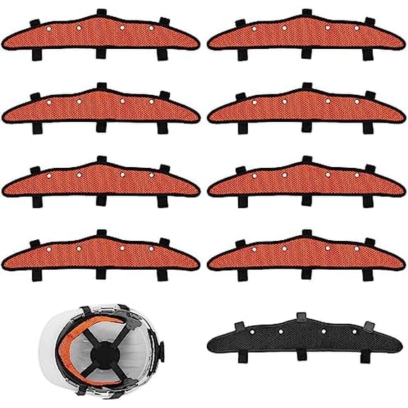BATVOX 9Pcs Washable, Reusable Hard Hat Sweatband - Cotton Hard Hat Liner for Helmet Comforter Pad$$Tools & Hardware Other