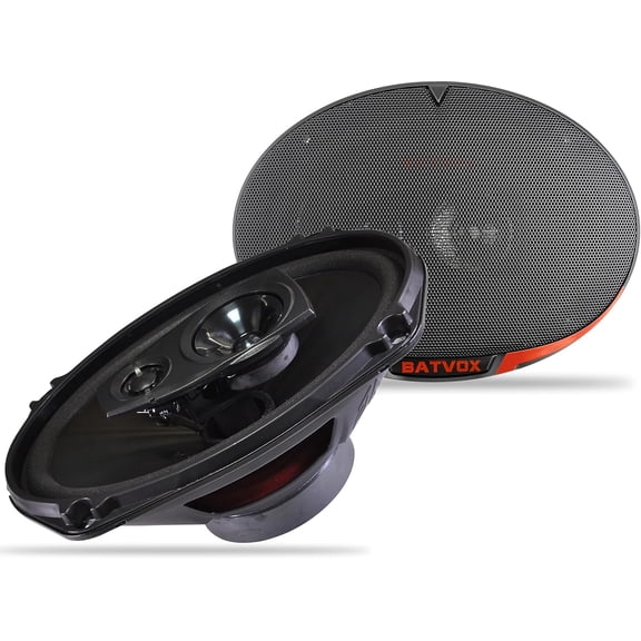 BATVOX CS691 400 Watts 6X9 Inch 3 Ways 4 Ohm Impedance and Piezo Tweeter for Premium Car Audio Coaxial Car Speakers, Car Stereo Sound System with Removable Grill (2 Speakers)