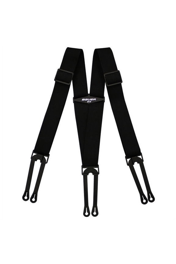 Heavy-Duty Elastic, Rubber Loop Hockey Pants SUSPENDERS, YOUTH L/XL, 28-40"