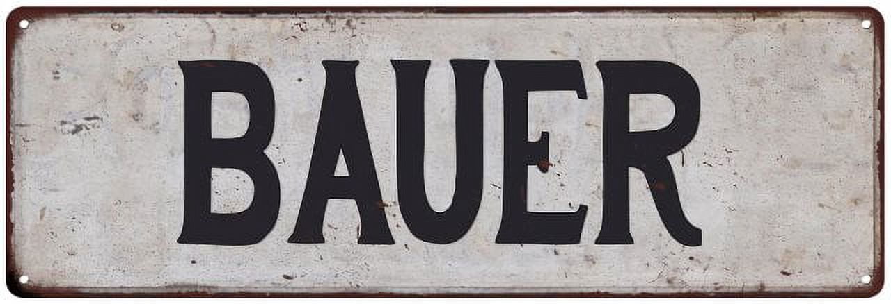 BAUER Vintage Look Rustic Chic Metal Sign 8x24 108240036249 - Walmart.com