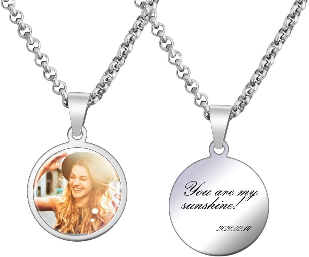 Best Real Customized Necklace Cheap Sale Custom Picture Necklace Personalized Photo Pendant Custom Necklace Pho My Real Gold Jewelry LLC
