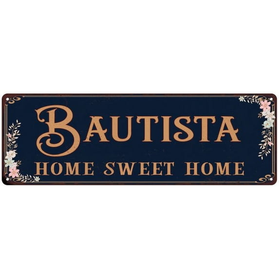 BAUTISTA Home Sweet Home Victorian Gift 6x18 Metal Sign 206180046911