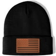 thumbnail image 1 of BAVACE Black American Flag Beanie Hat for Men Women USA Thick Knitted Cuffed Skull Cap Winter Stuff Accessories Birthday Valentines Day Decoration Gifts Boyfriend Girlfriend Husband Wife Ideas, 1 of 7