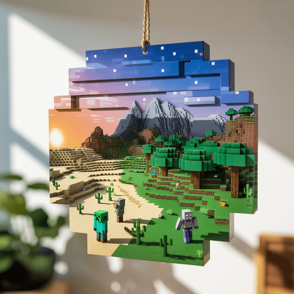 BAVIDA Minecraft Themed Suncatcher 4