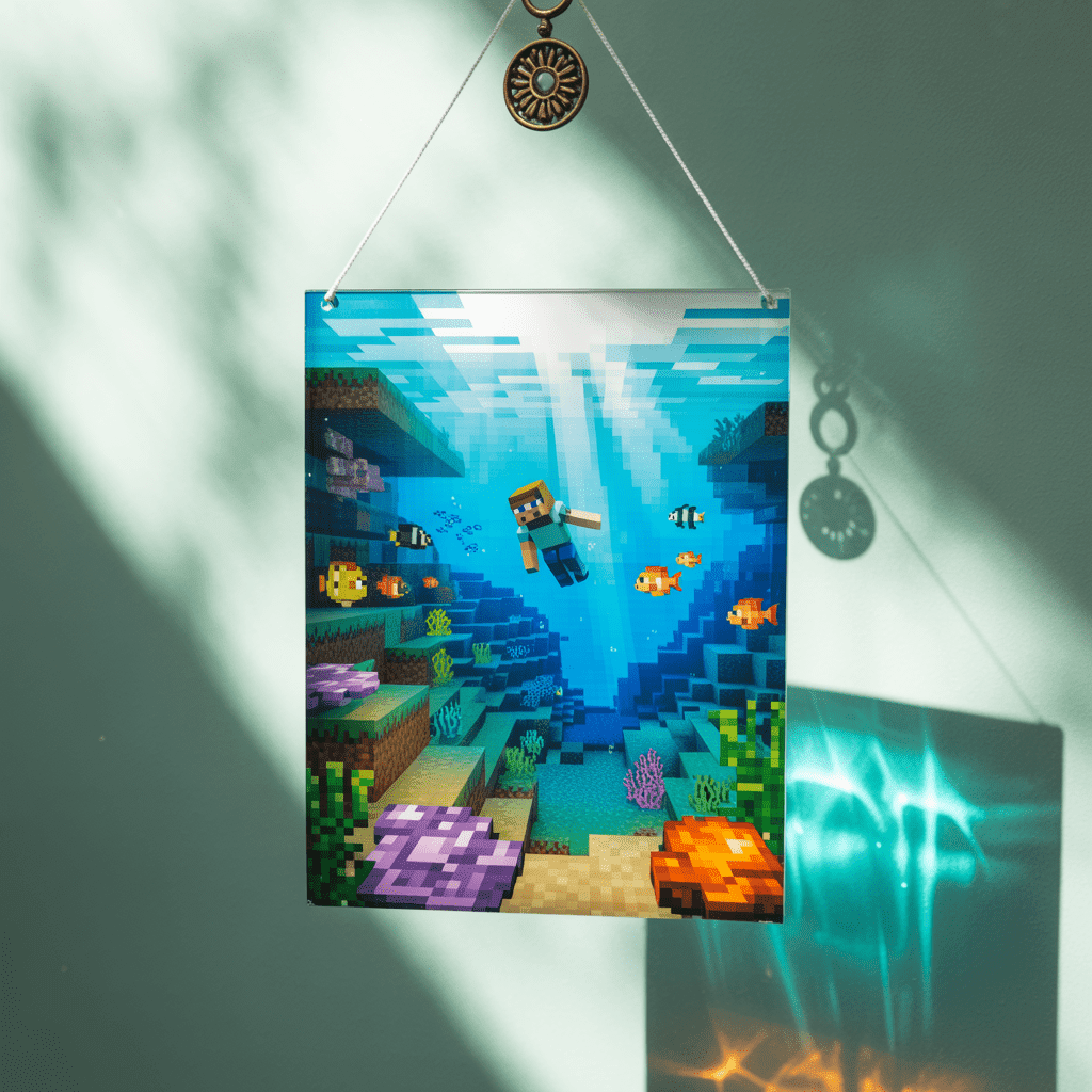 BAVIDA Minecraft Themed Suncatcher 4