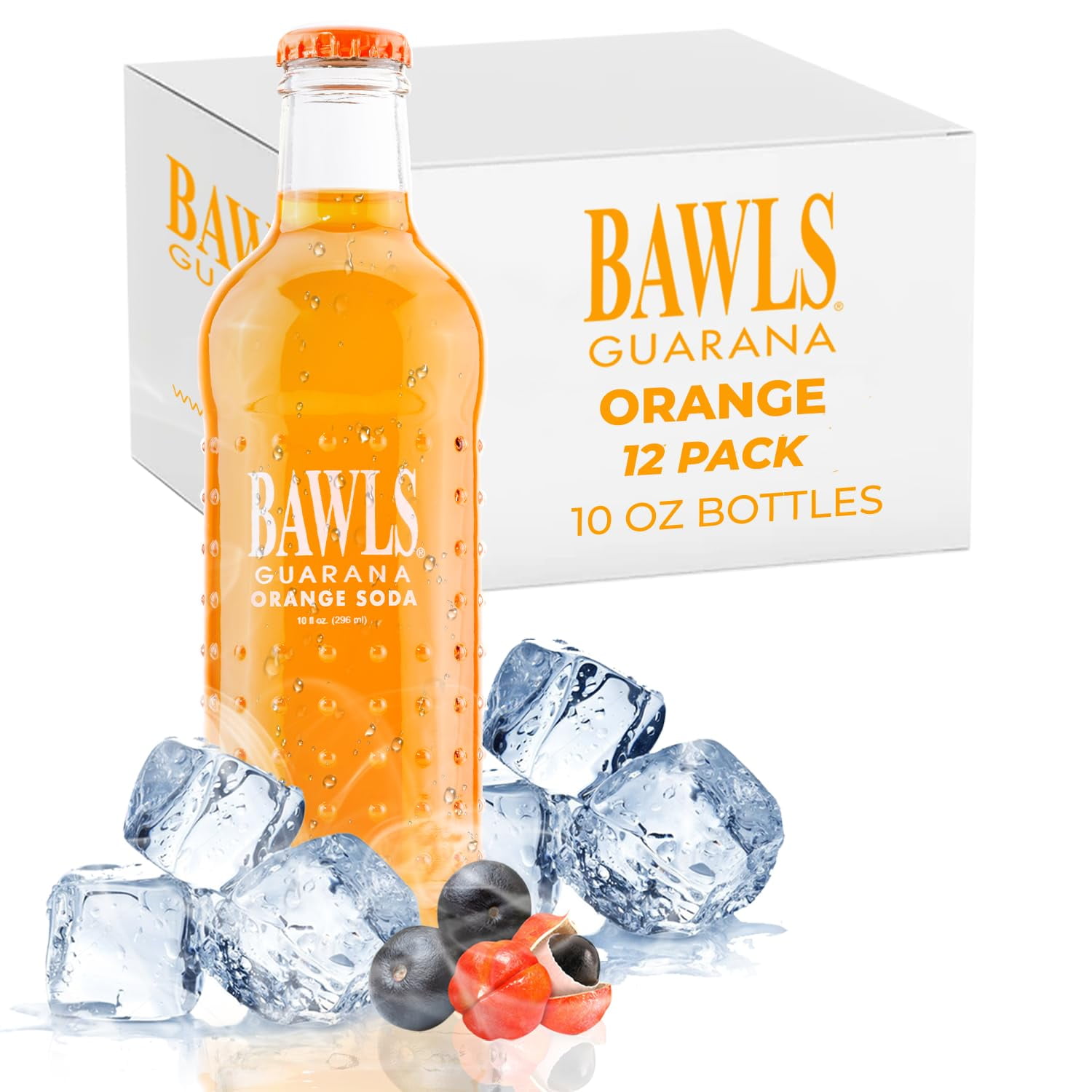 BAWLS Guarana Mandarin Orange, BAWLS Guarana Drink, Guarana Soda