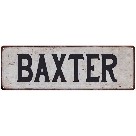 BAXTER Vintage Look Rustic Chic Metal Sign 8x24 108240036530
