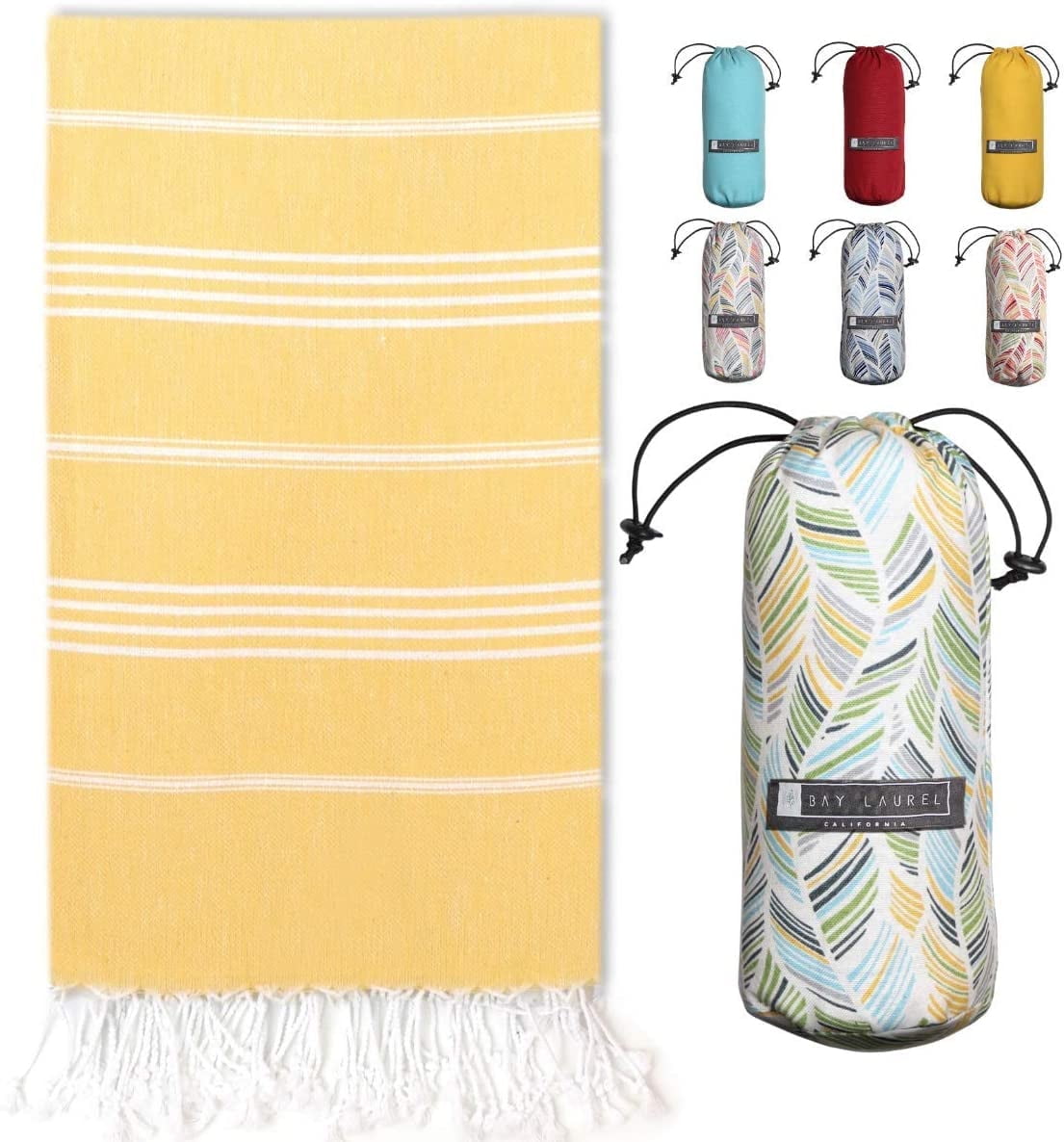 Turkish Beach Towel with Travel Bag