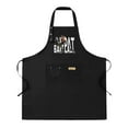 thumbnail image 1 of BAY PAT Graphic Design Adjustable Bib Apron 2 Pack - Black with Basketball Player 2 Pockets Perfect for Cooking & Baking, 1 of 5