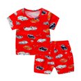 thumbnail image 1 of BAYAIXZ Boy 4Th Of July Outfit Baby Boy Girl Clothes Outfitscottonprinted Topcasual2Pc Set Girls&nbsp;Outfits Shorts Set Girl Clothes Size 8 (Red,73), 1 of 3