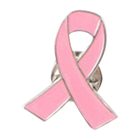 BAYAIXZ Breast Cancer Awareness Pins-Pink Ribbon Lapel Pins Metal Brooch Hope Ribbon Pins for Breast Cancer Charity Event (Pink,L)