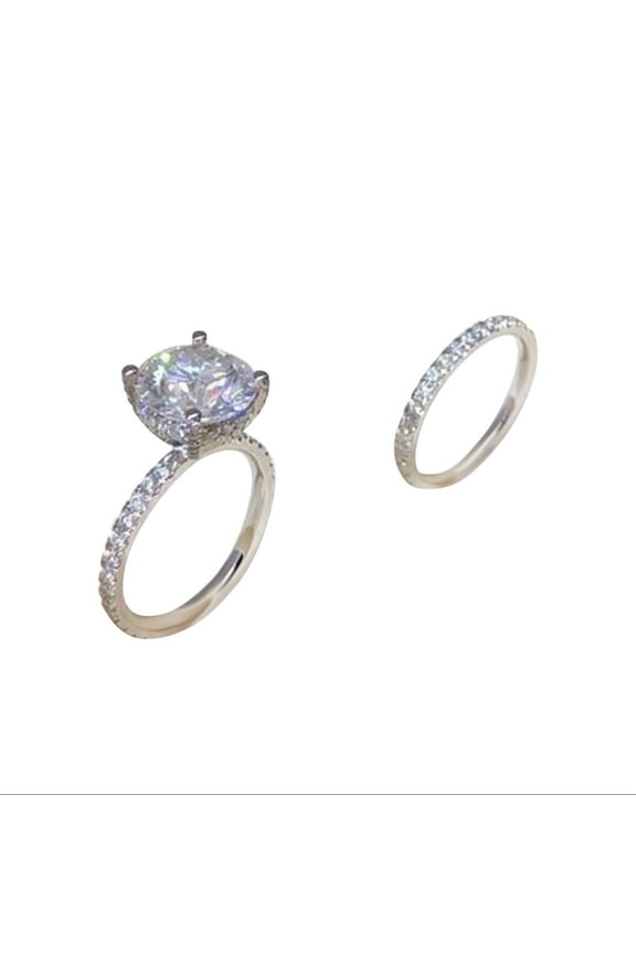Clearance Gold Birthstone Rings for Women Non Tarnish Trendy Stackable Gold Rings Gold Jewelry for Women Gift Initial Ring (Silver,8)