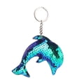 thumbnail image 1 of BAYAIXZ Fashion Star Sequin Keychain Key Ring Dolphin Sequin Pendant Gift Keychain (Blue,One Size), 1 of 2