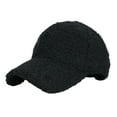 thumbnail image 1 of BAYAIXZ Faux Lamb Wool Baseball Cap for Men Women Teddy Fleece Sports Hats Warm Winter Outdoor Travel Gift Features: (Black,One Size), 1 of 3